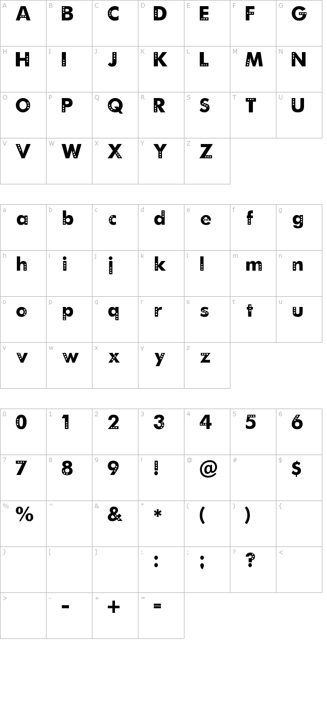 2peas-retro-ways character map