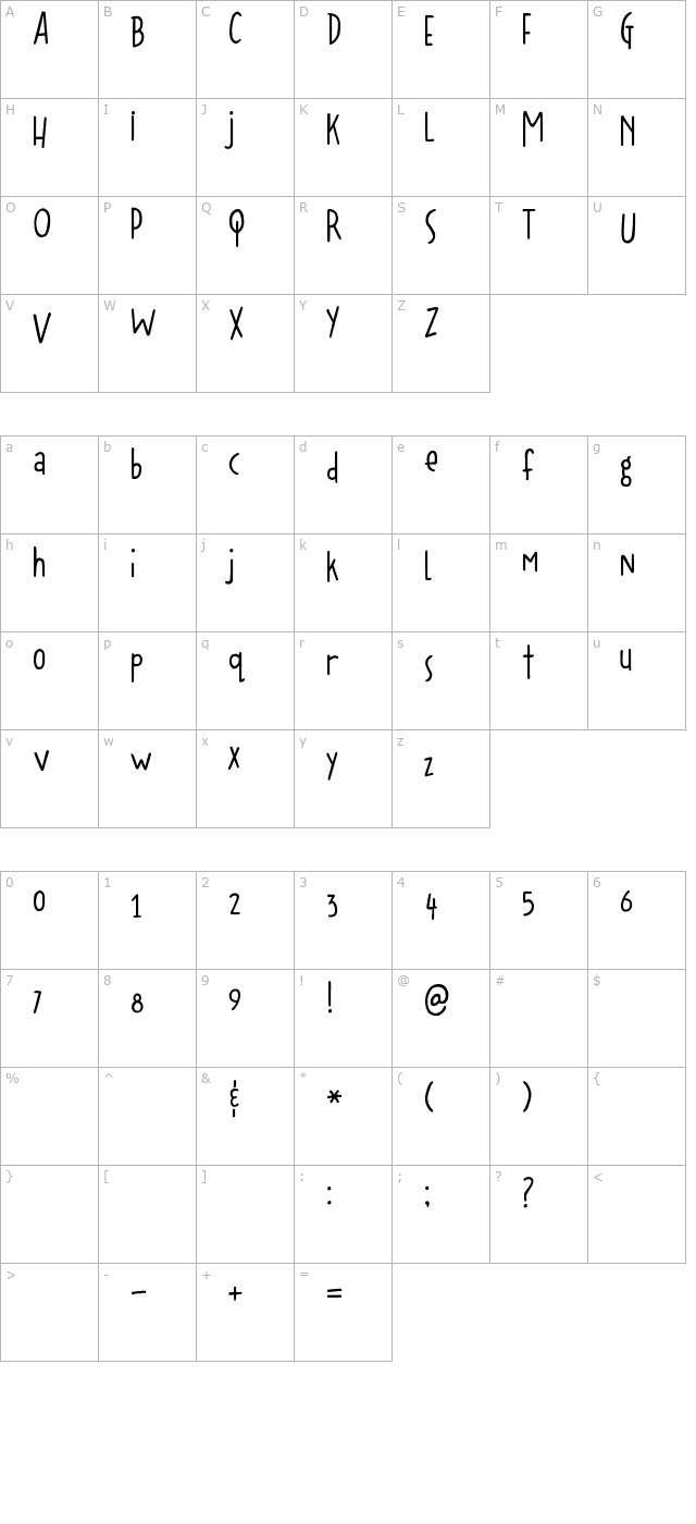 2peas-roxie character map