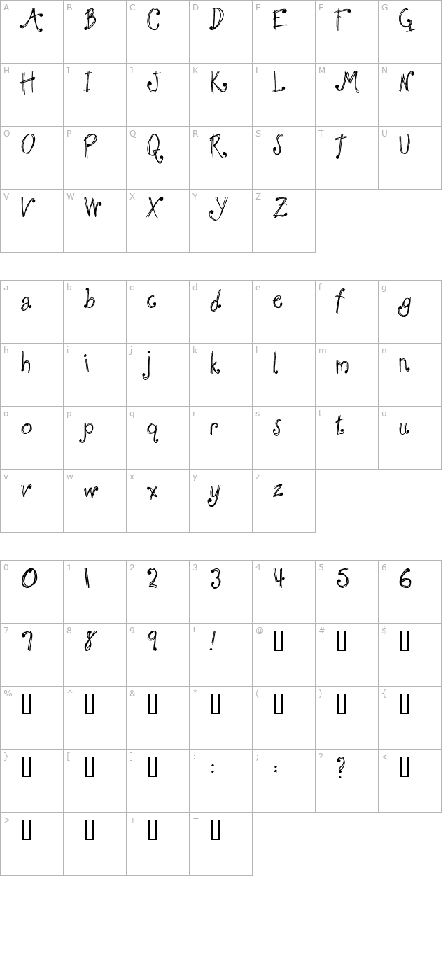 2peas-secret-pal character map