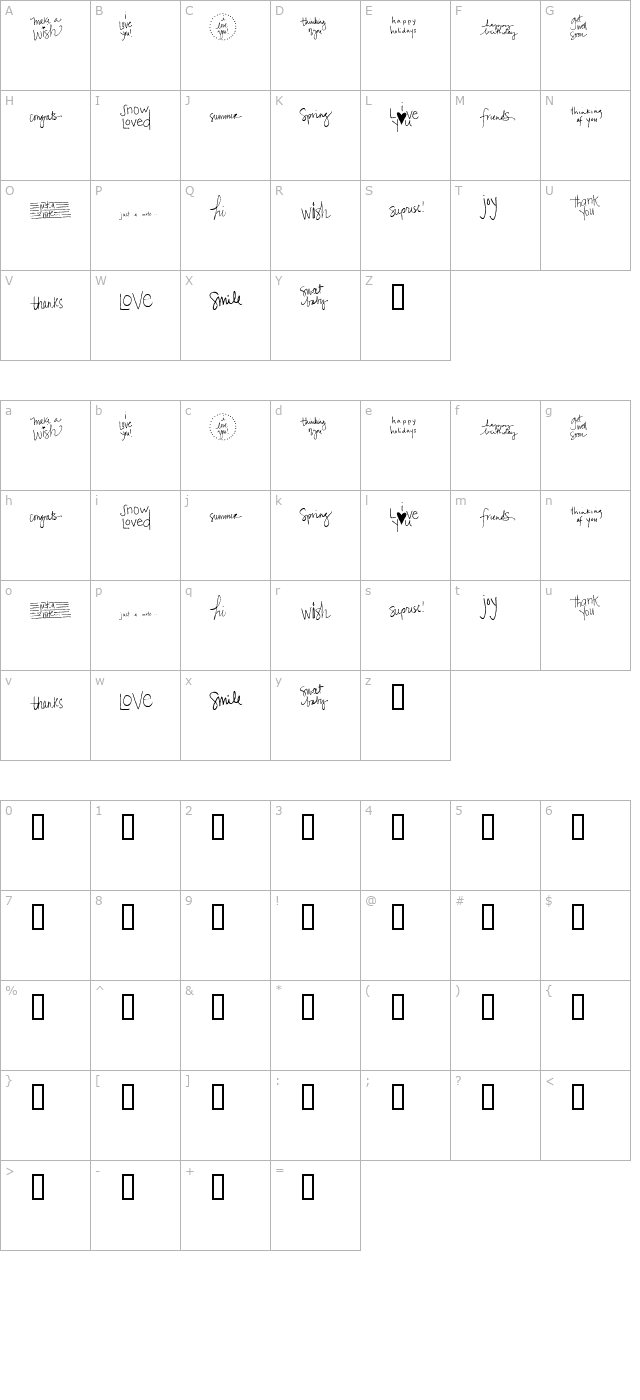 2peas-sentiments character map