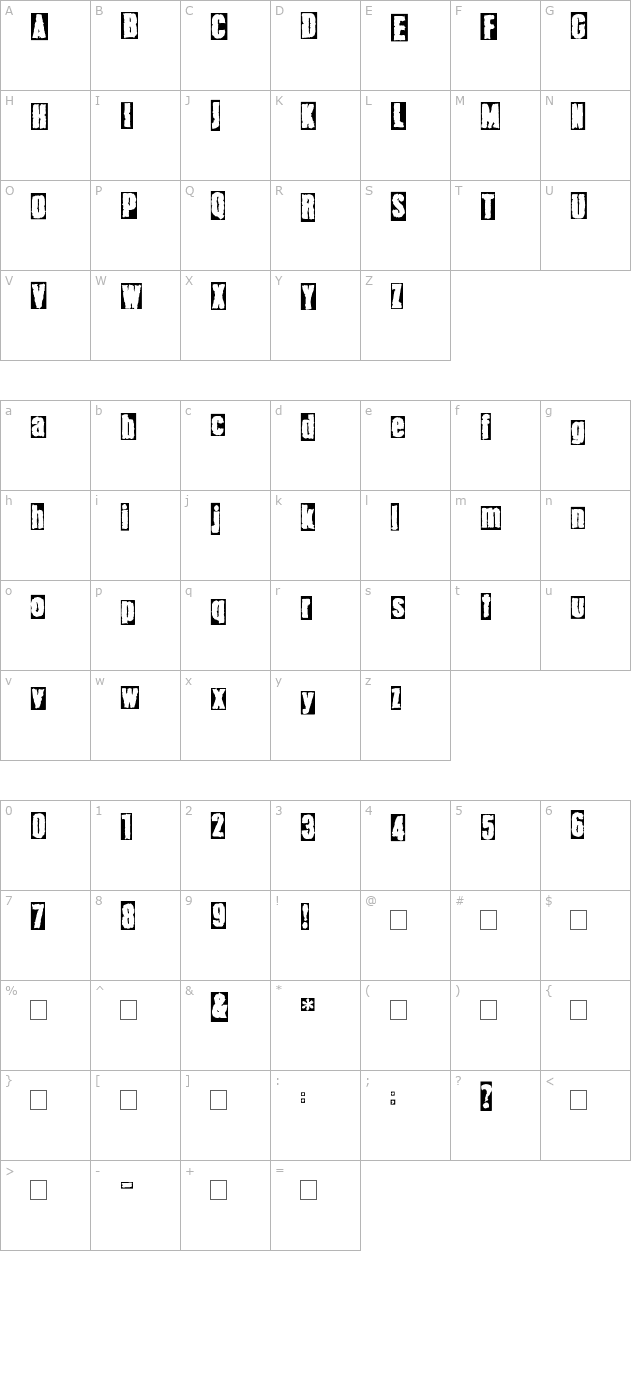 2Peas Slide character map