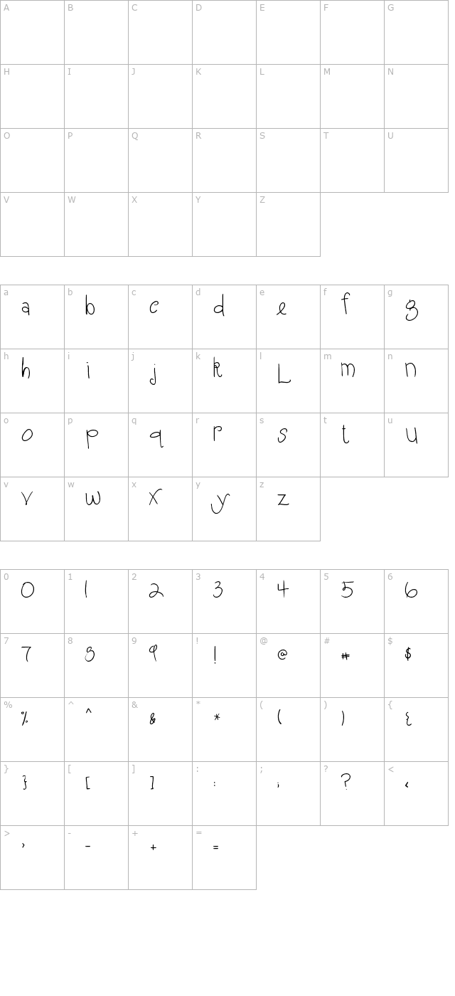 2peas-snickerdoodle character map