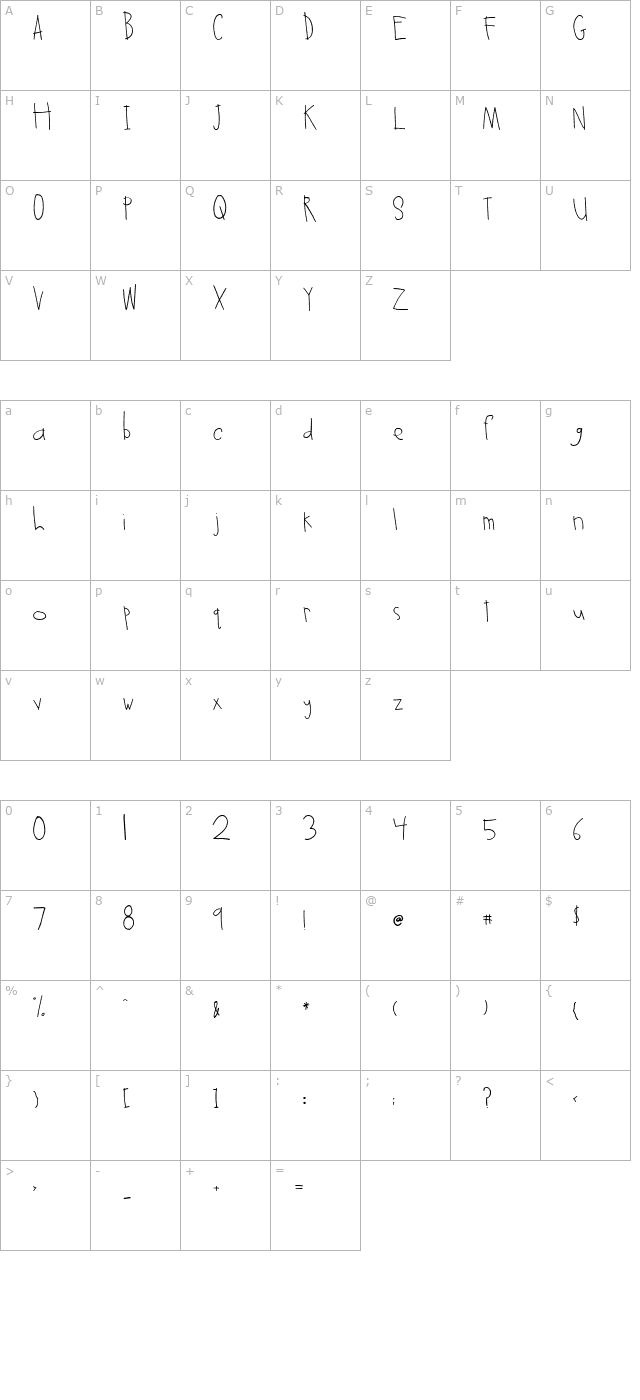 2peas-snips-n-snails character map