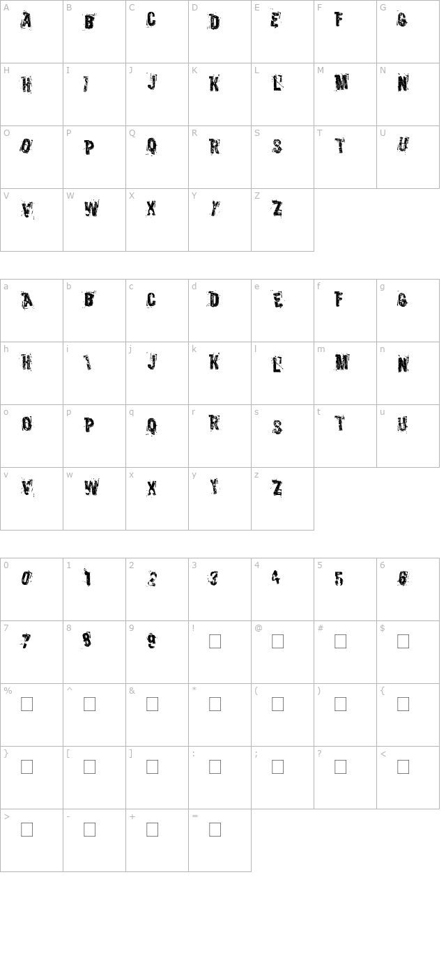 2Peas Static character map