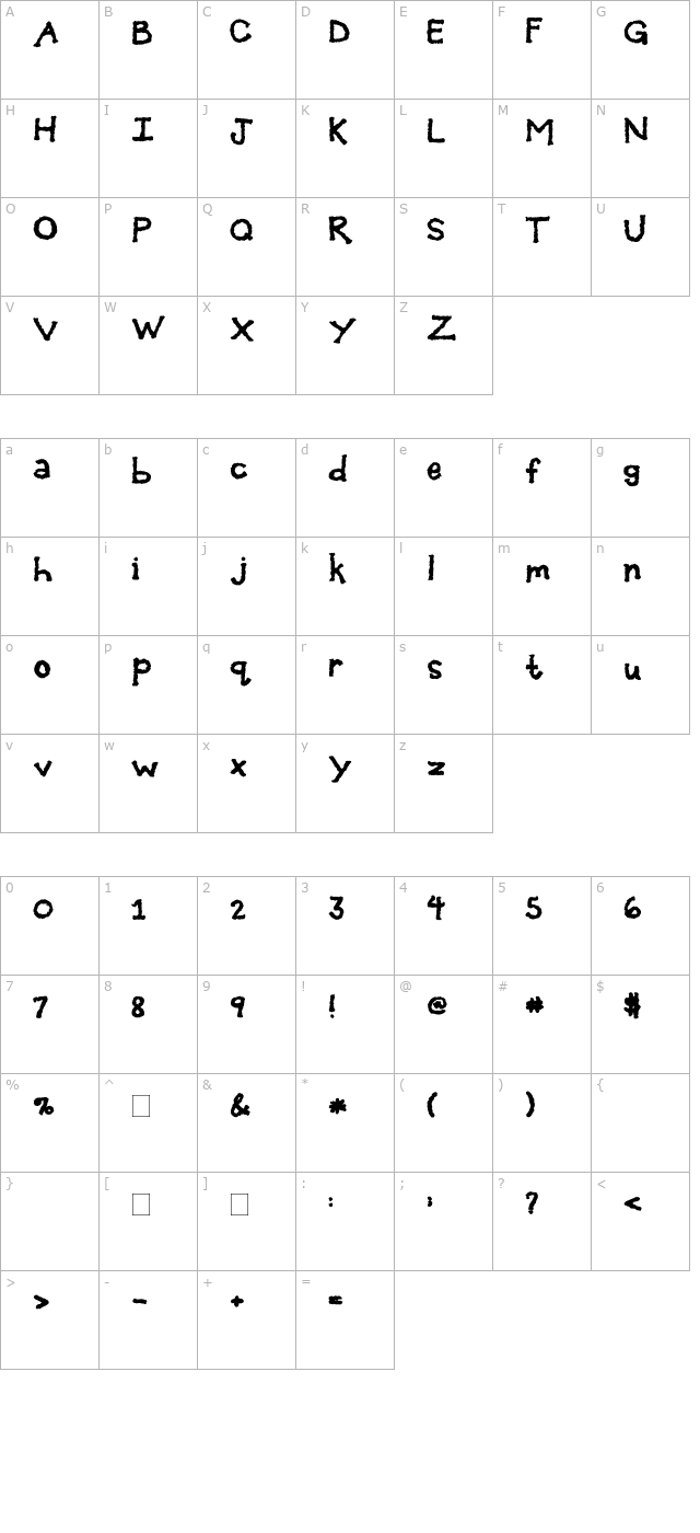 2peas-stonewashed character map