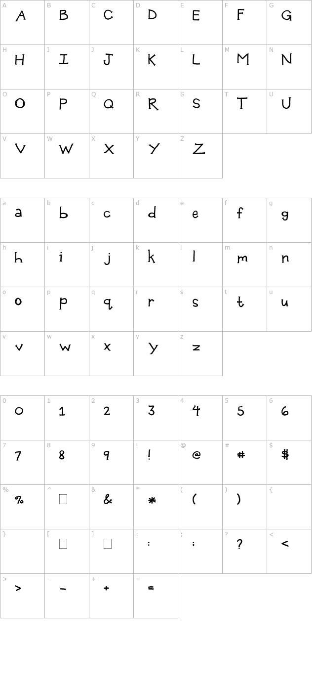 2peas-tuxedo character map