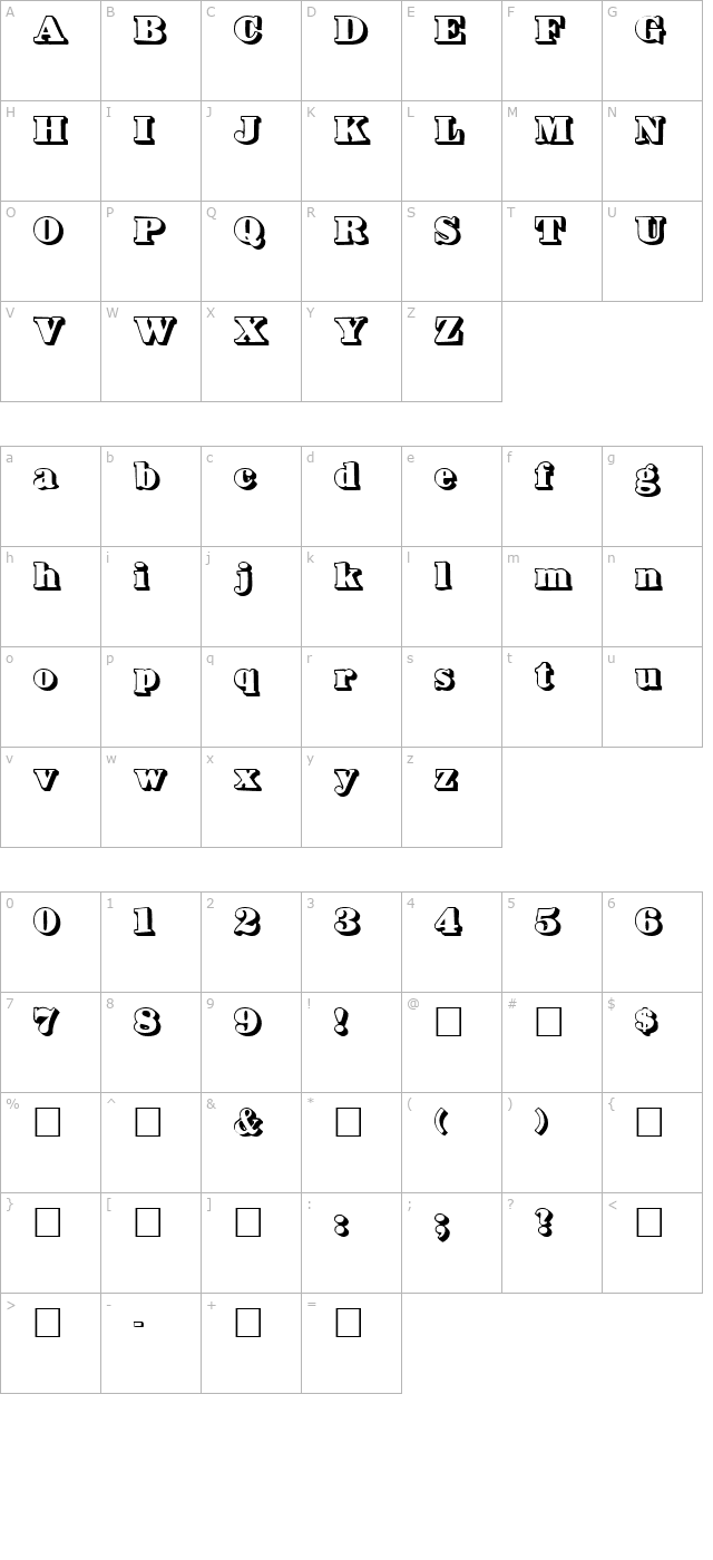 3-DBowersShadow character map