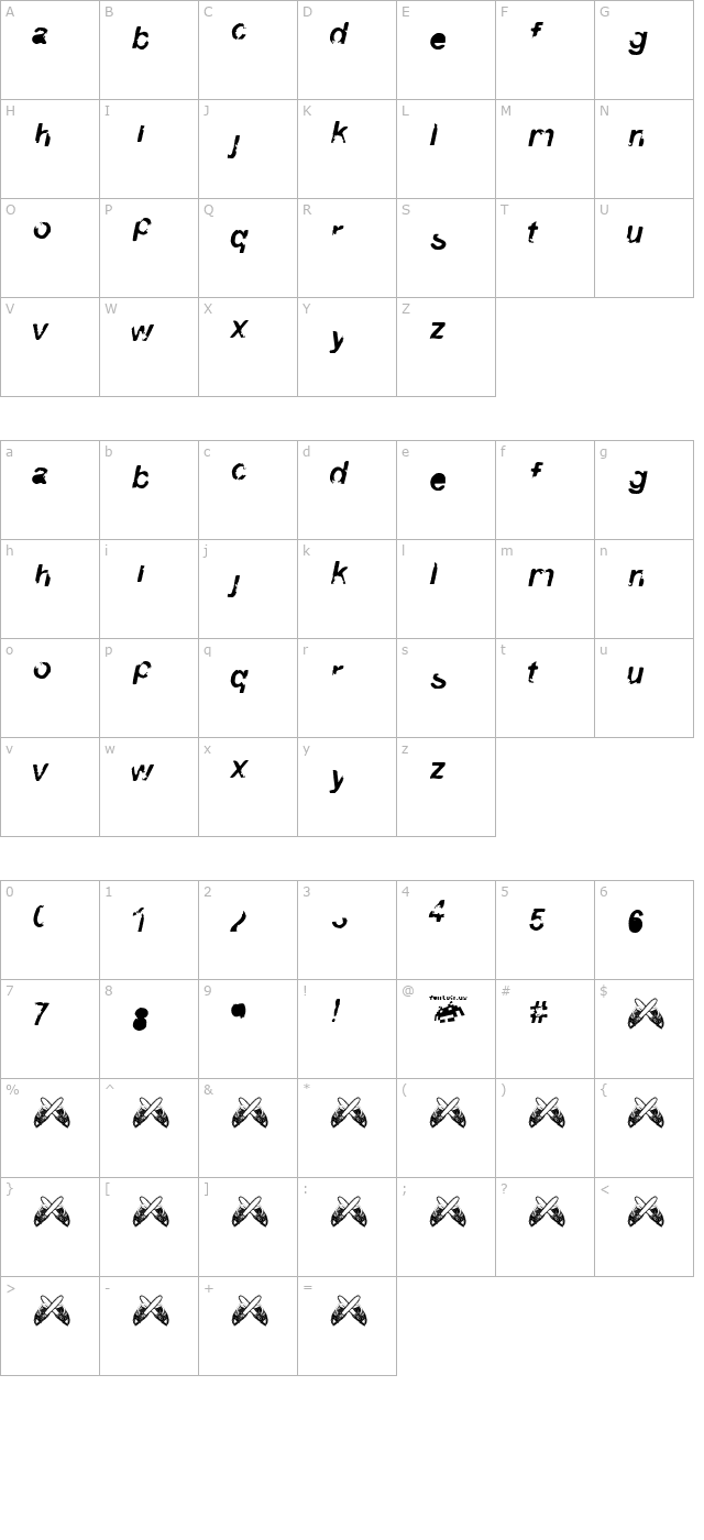 3 character map