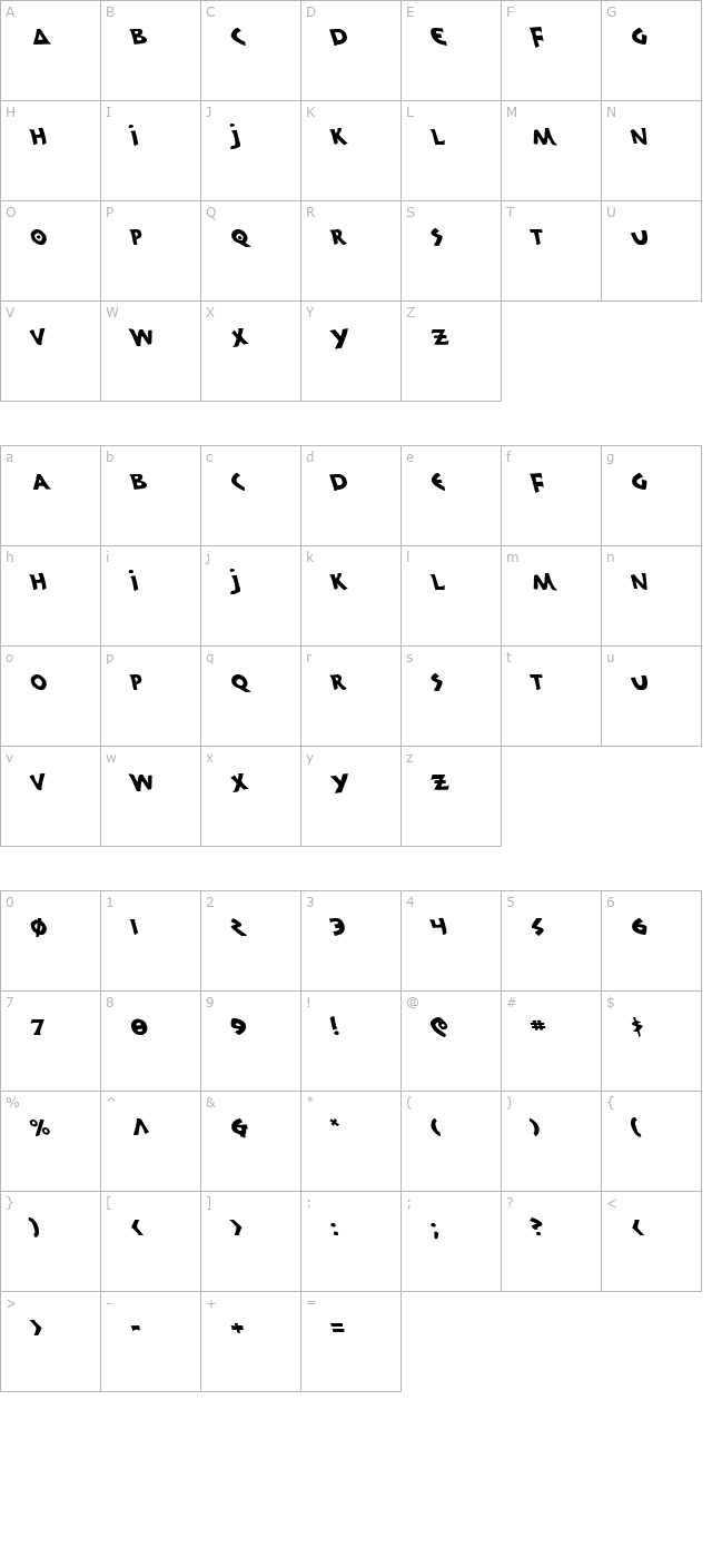 300 Trojans Leftalic character map