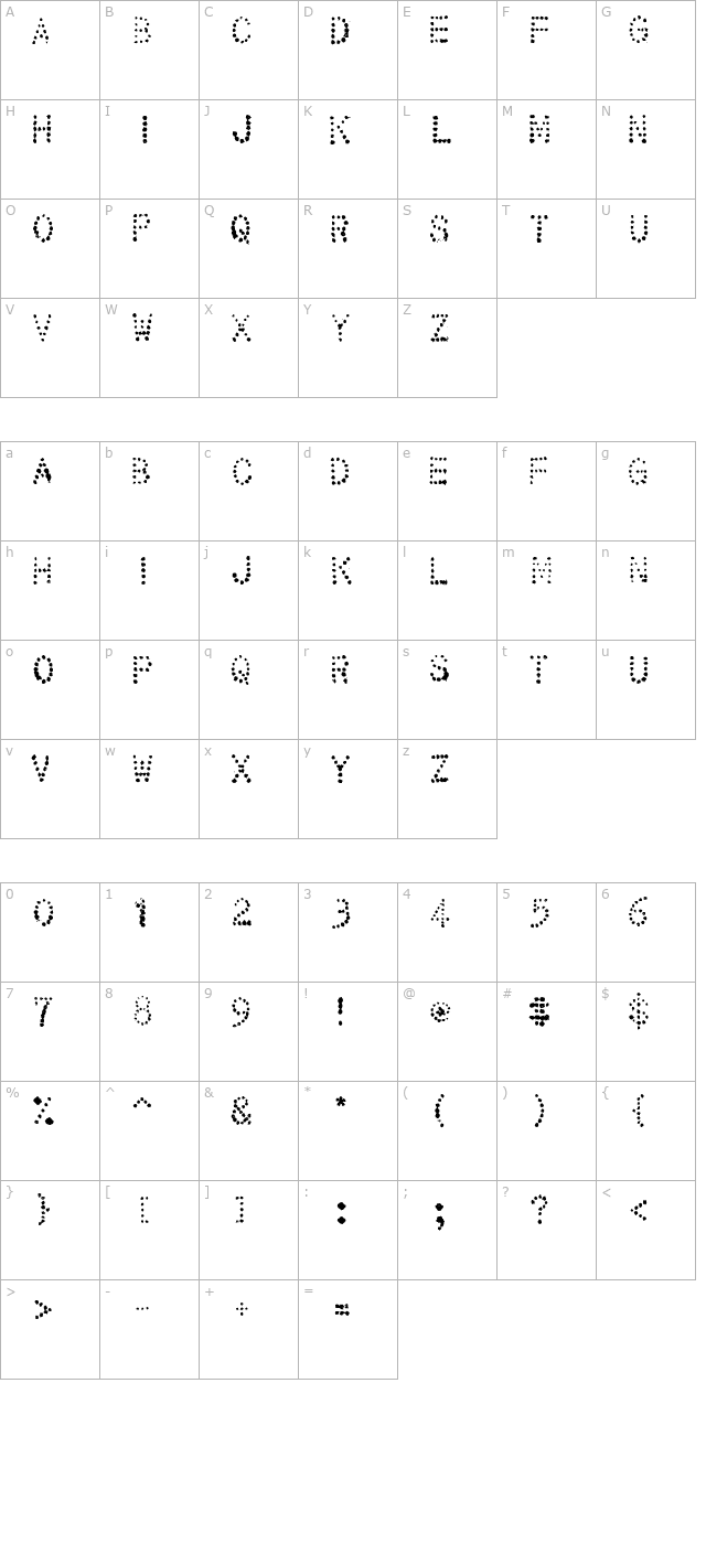 32-pages character map