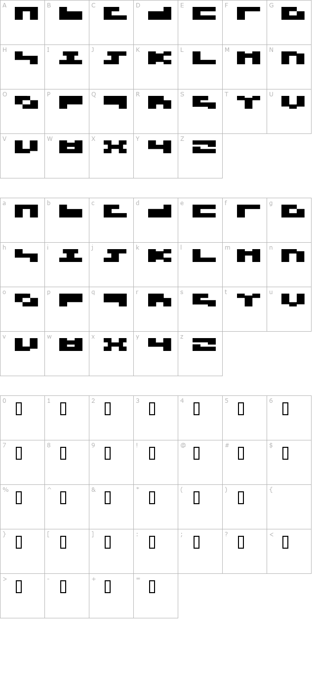 3x3-flat character map