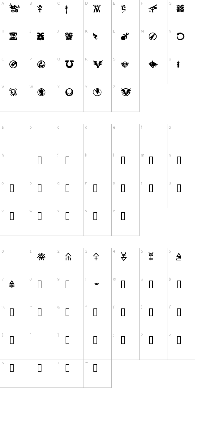 40kIcons character map