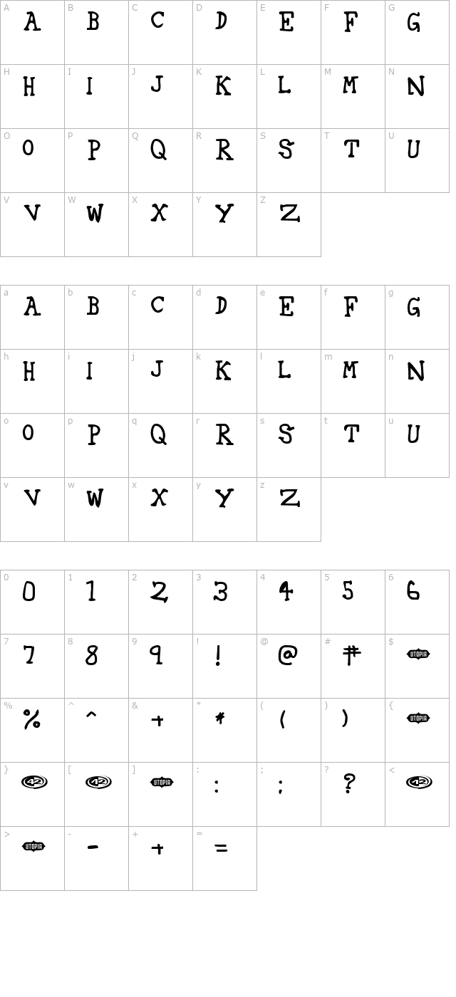 42 character map