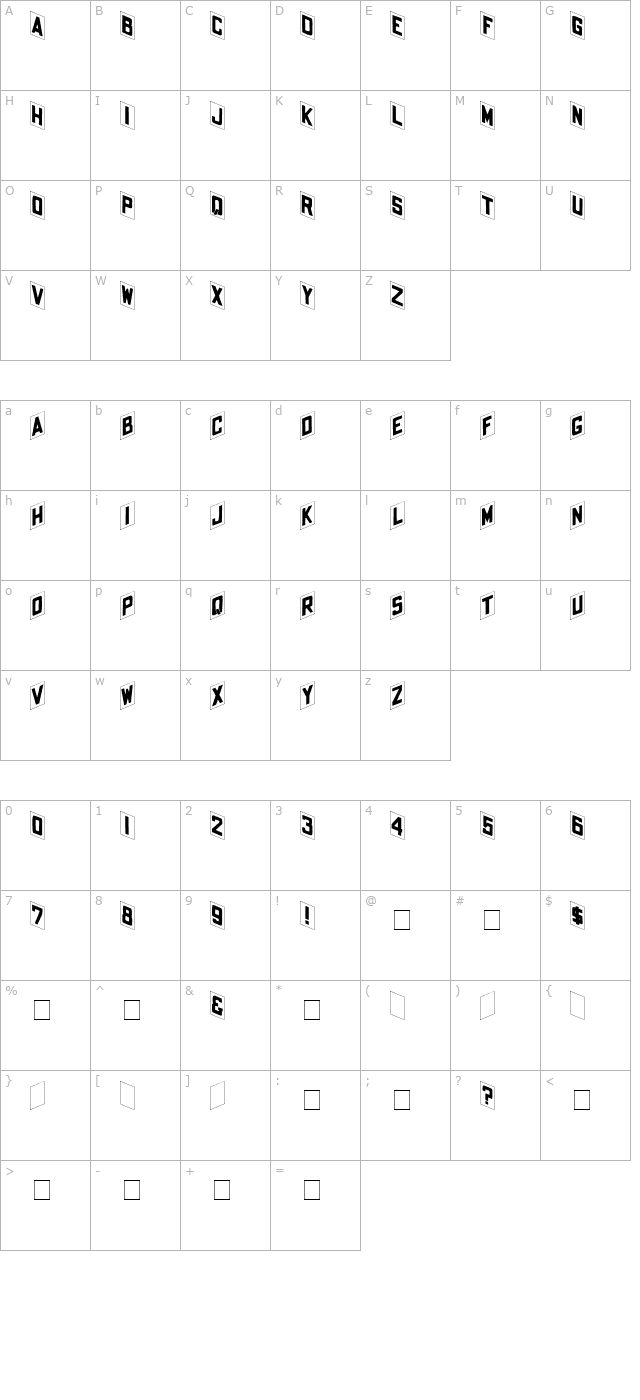 43 character map