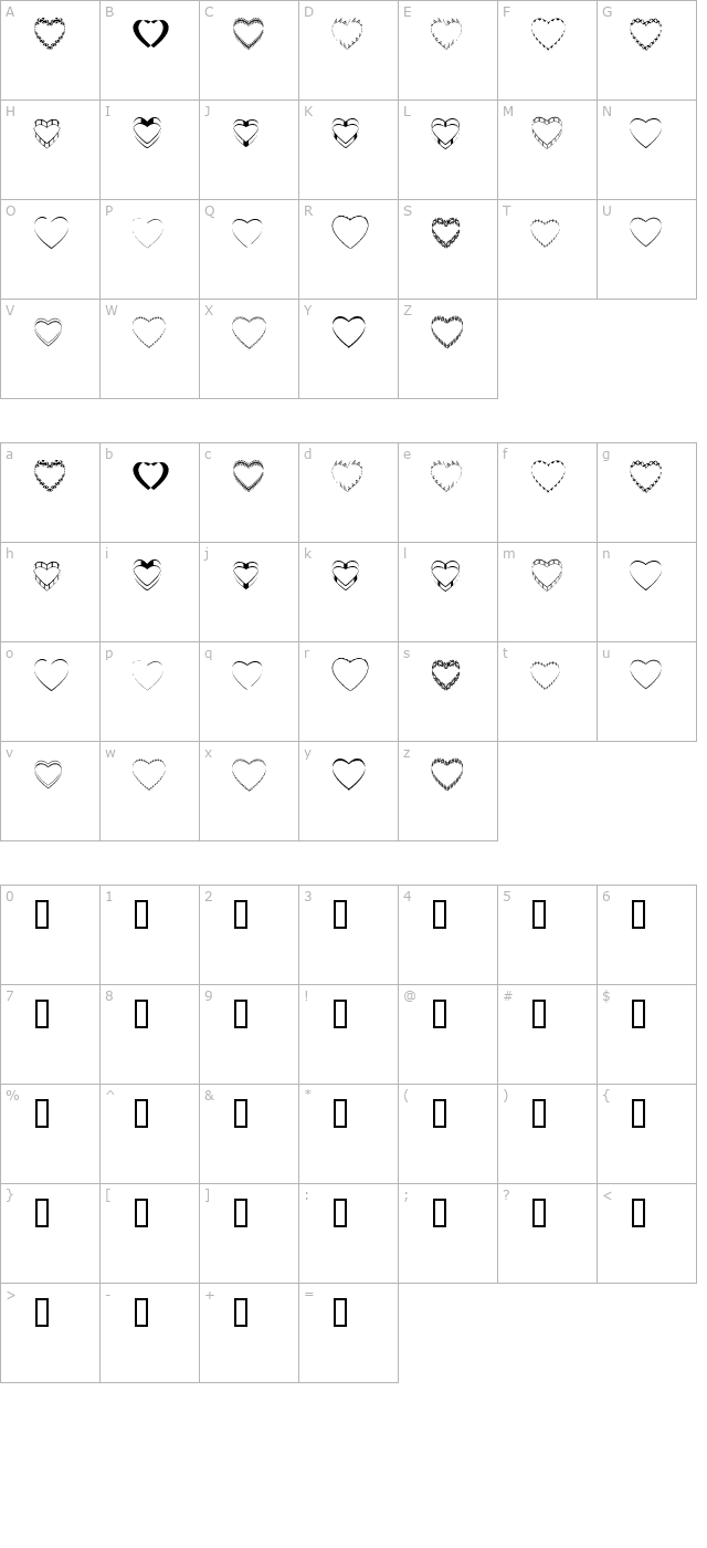 4yeohearts character map