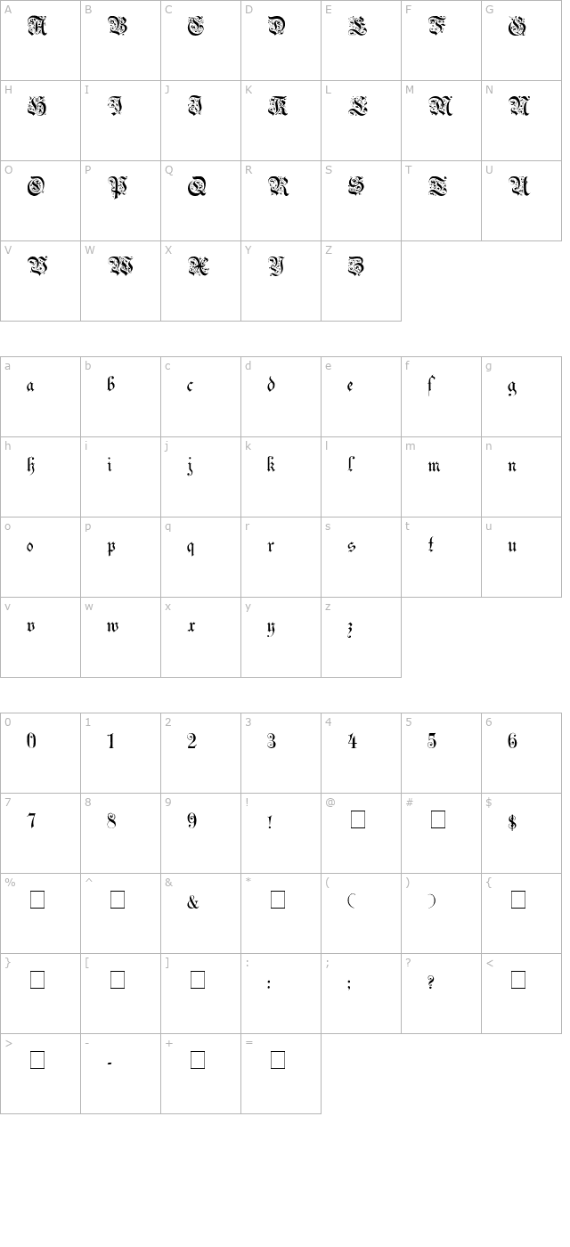 66 character map