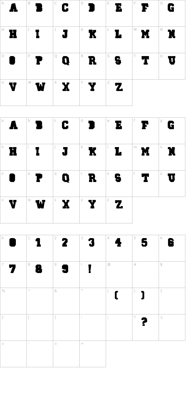 78SKATE character map