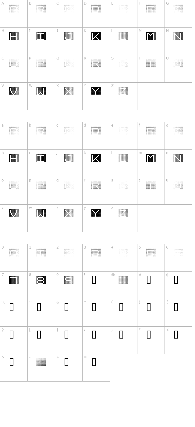 7inch Rounded character map