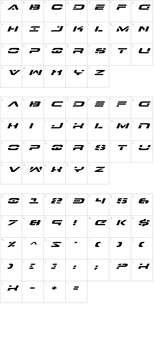 7th-service-expanded-italic character map