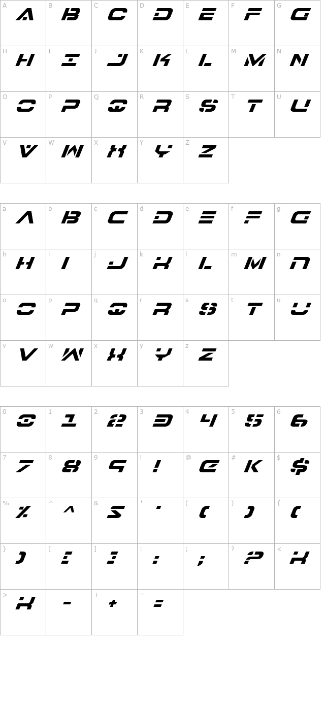 7th-service-italic character map