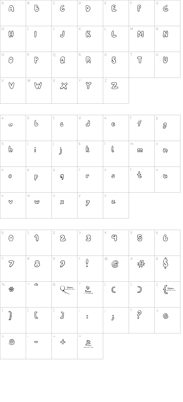 80er-teenie-demo character map