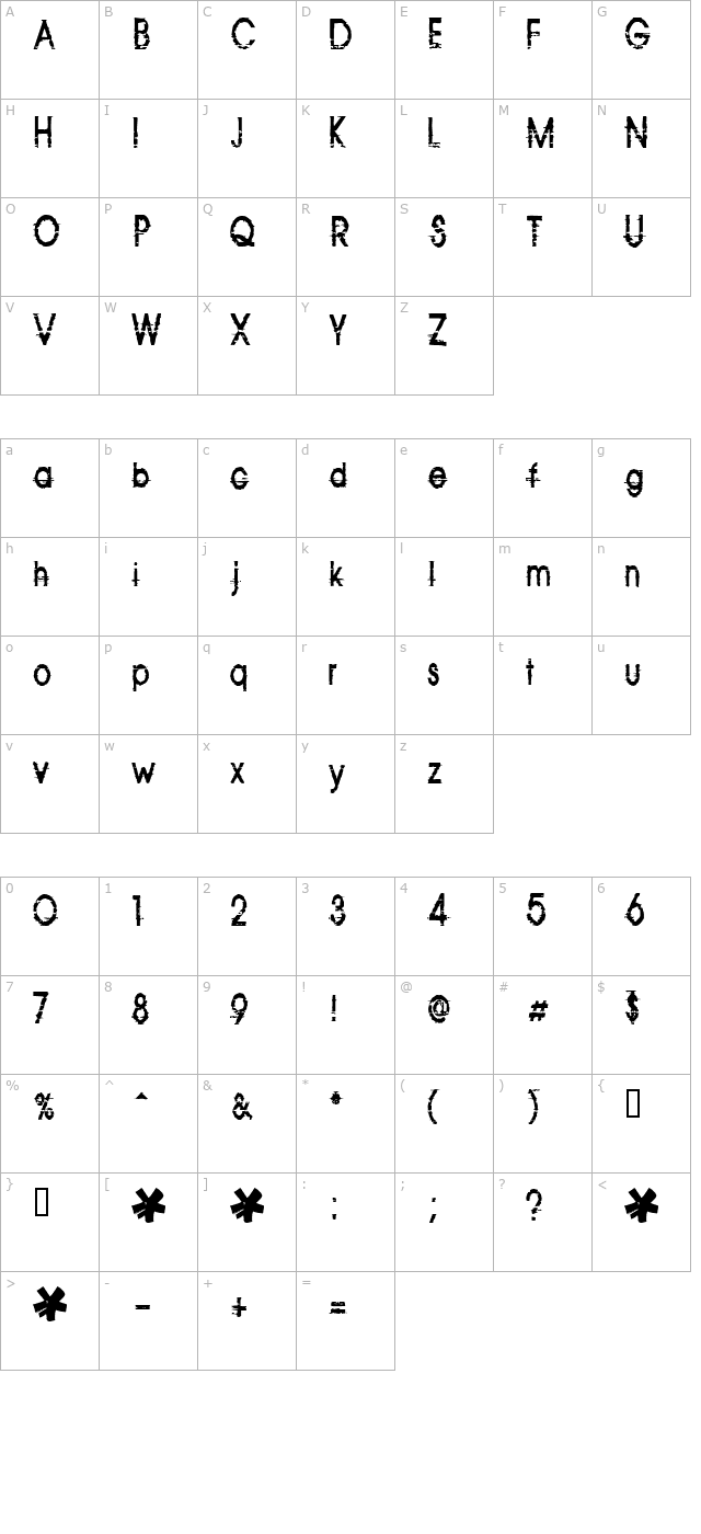 814yzx character map