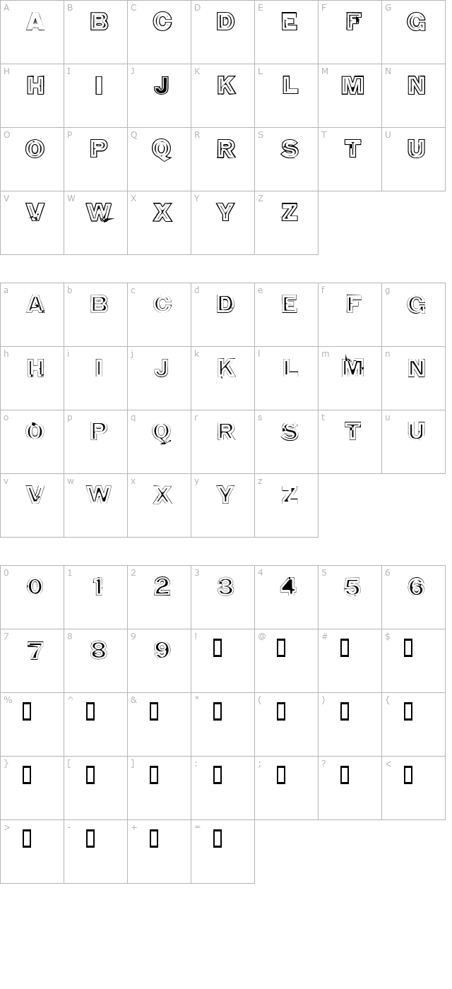 850-double-bumper-alley character map