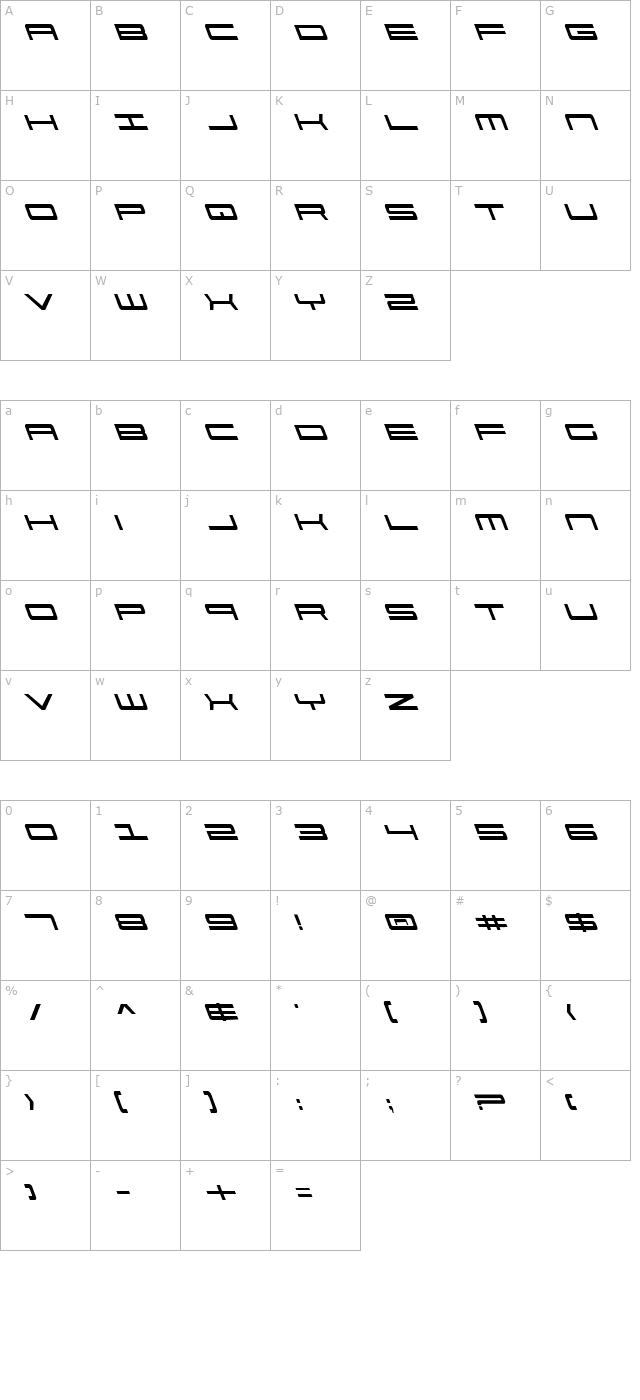 911-porscha-leftalic character map