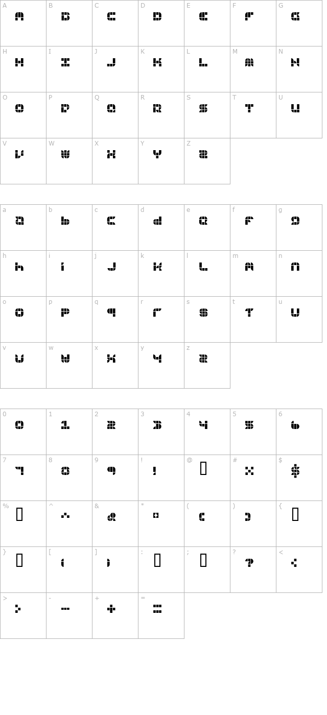 9sqgrd character map