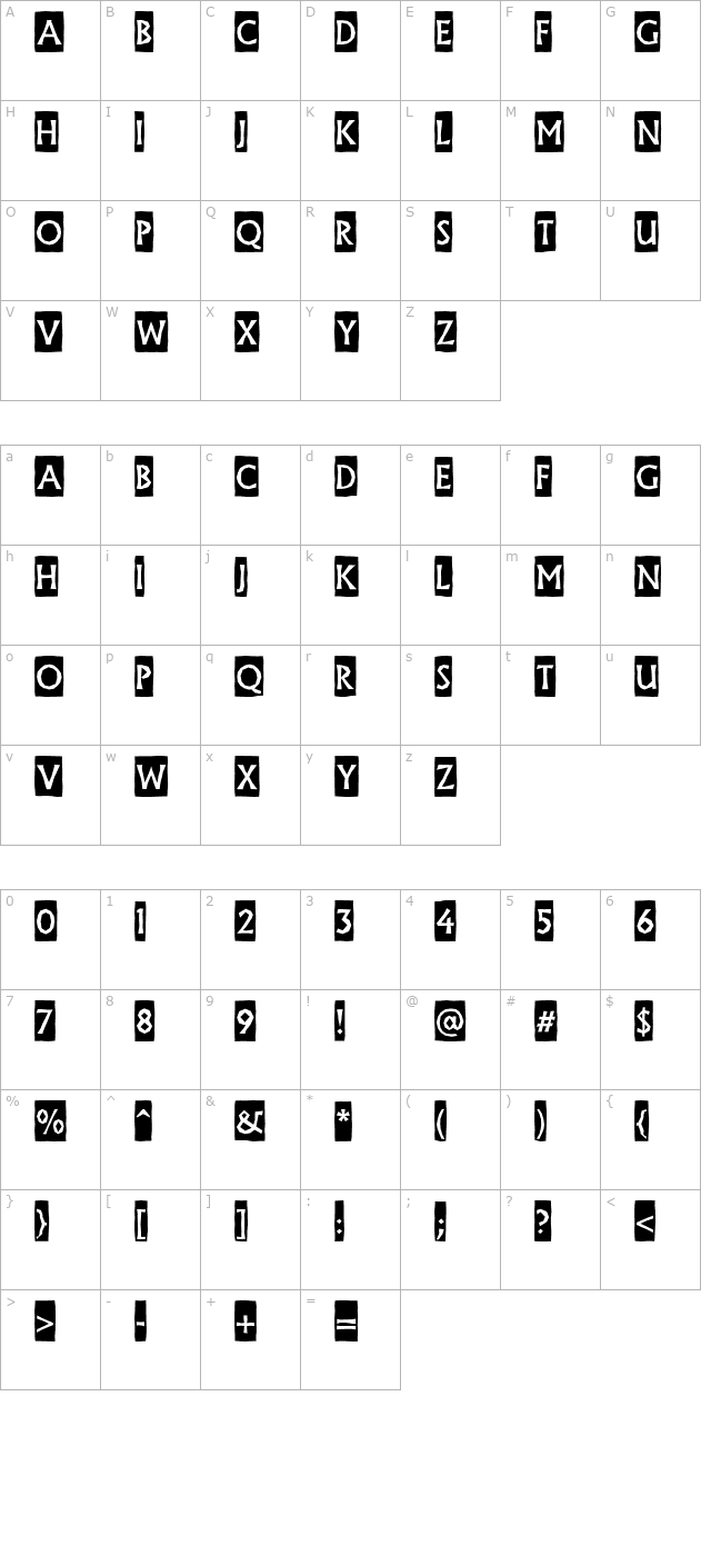 a_AlgidusCmBrk character map