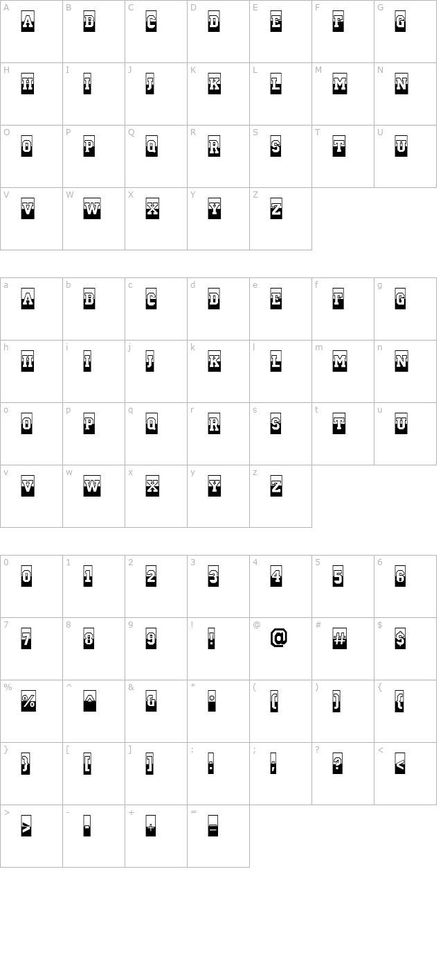 a_CampusCmB&W Bold character map