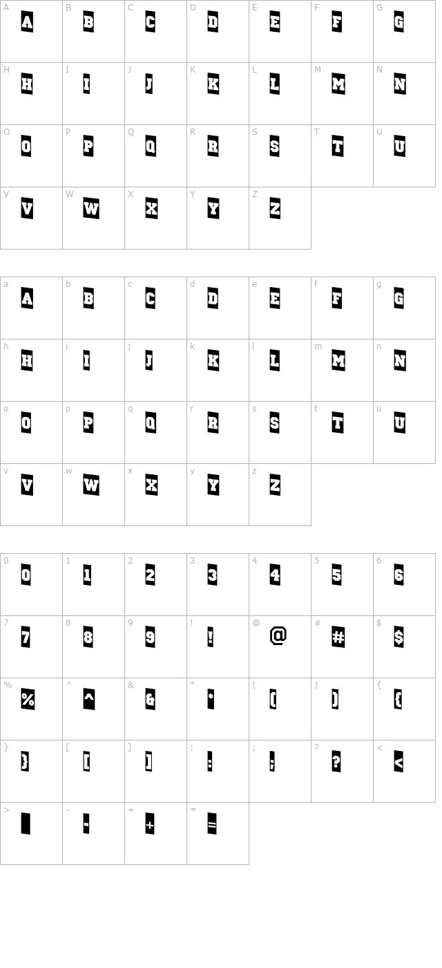 a_CampusCmDn Bold character map