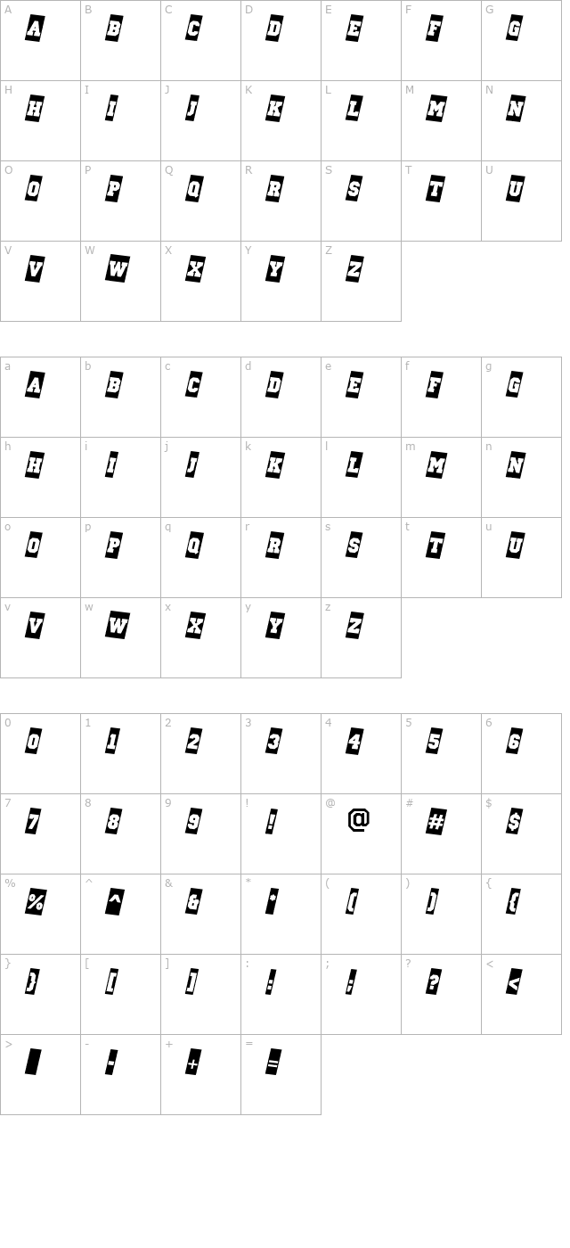 a_CampusCmSp Bold character map