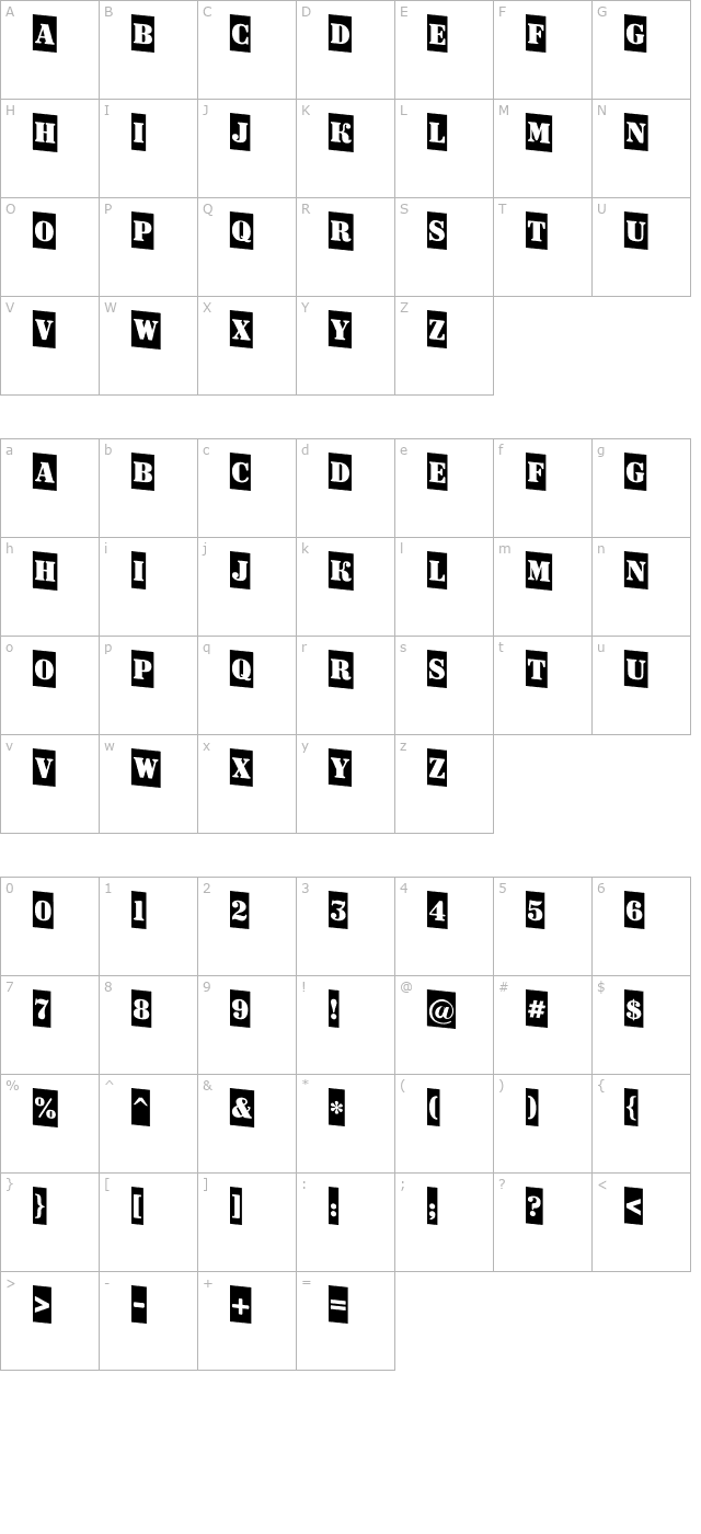 a-dodgercmdn character map