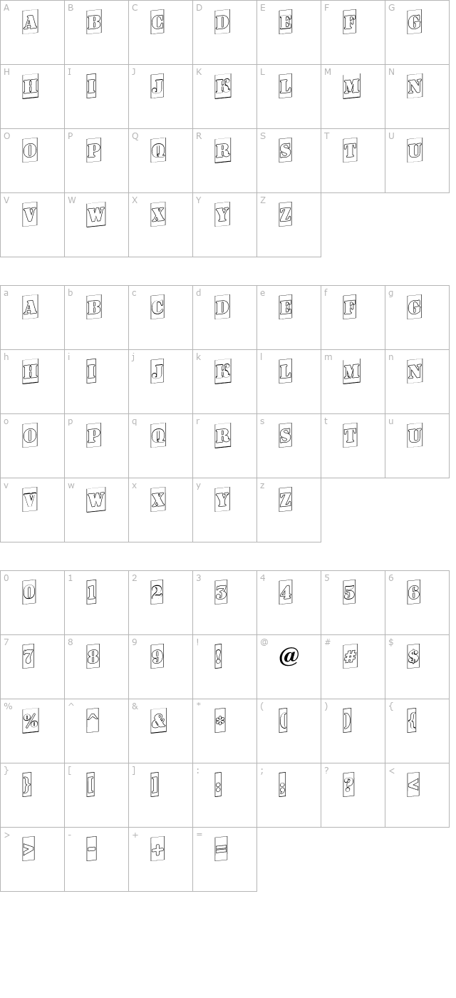 a-dodgercmotlup character map