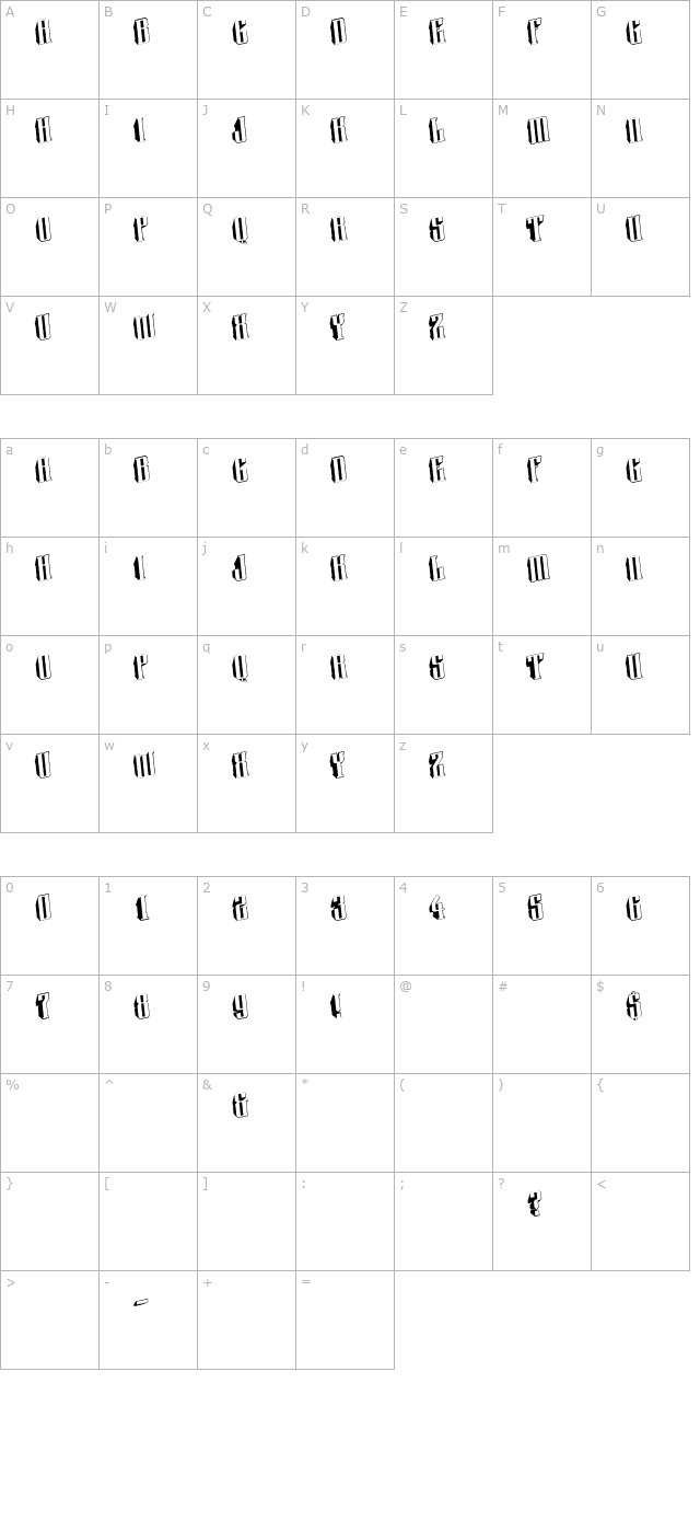 a_Harder3DLeftTwist character map