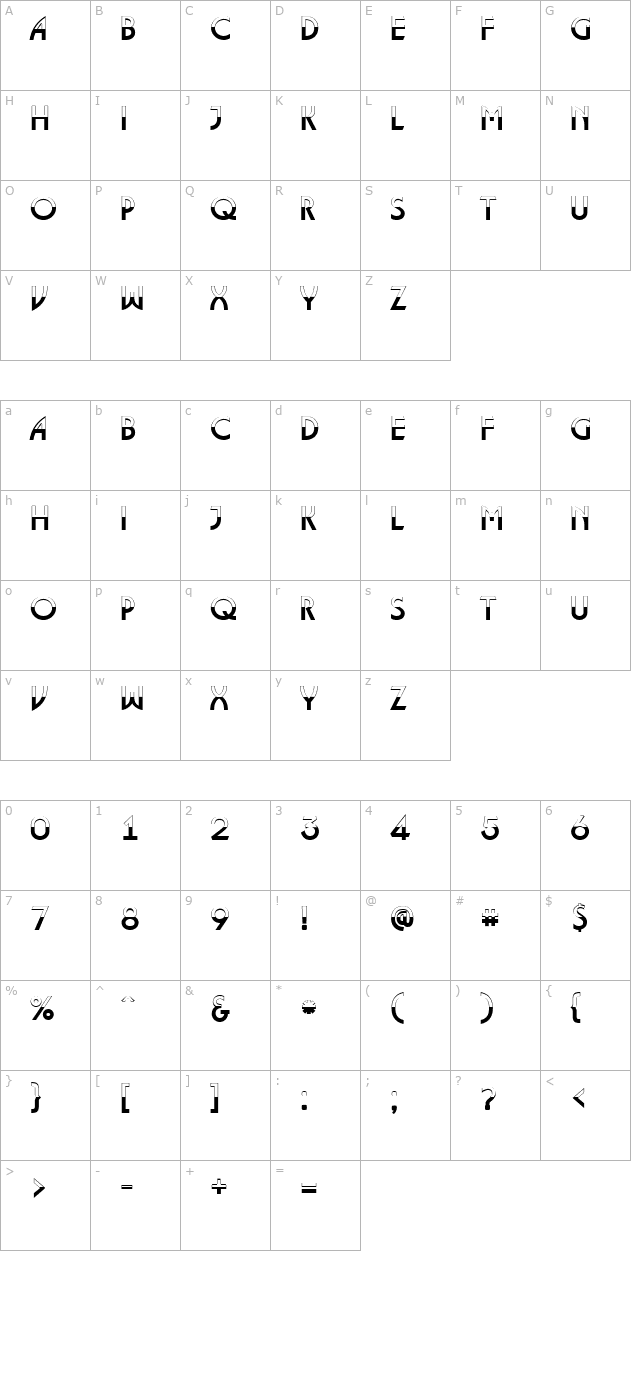 a-lancetb-w character map