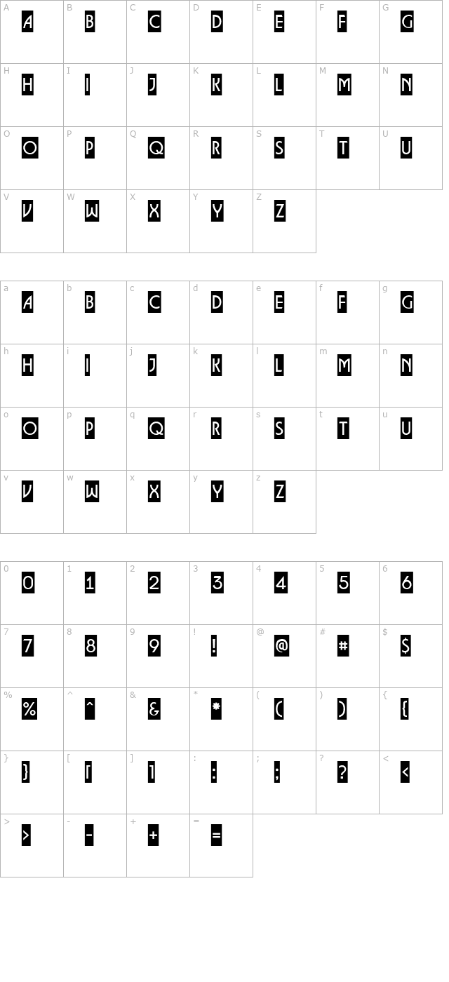 a-lancetcm character map