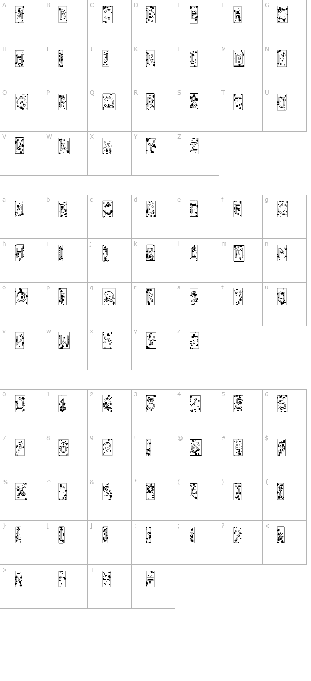 a-lancetcmikbl character map