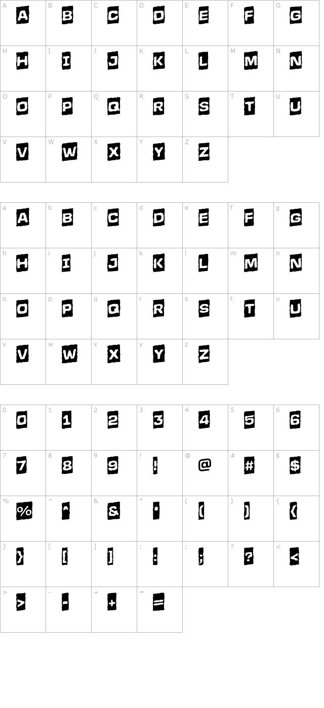 a-lineasanscmbrkup-bold character map