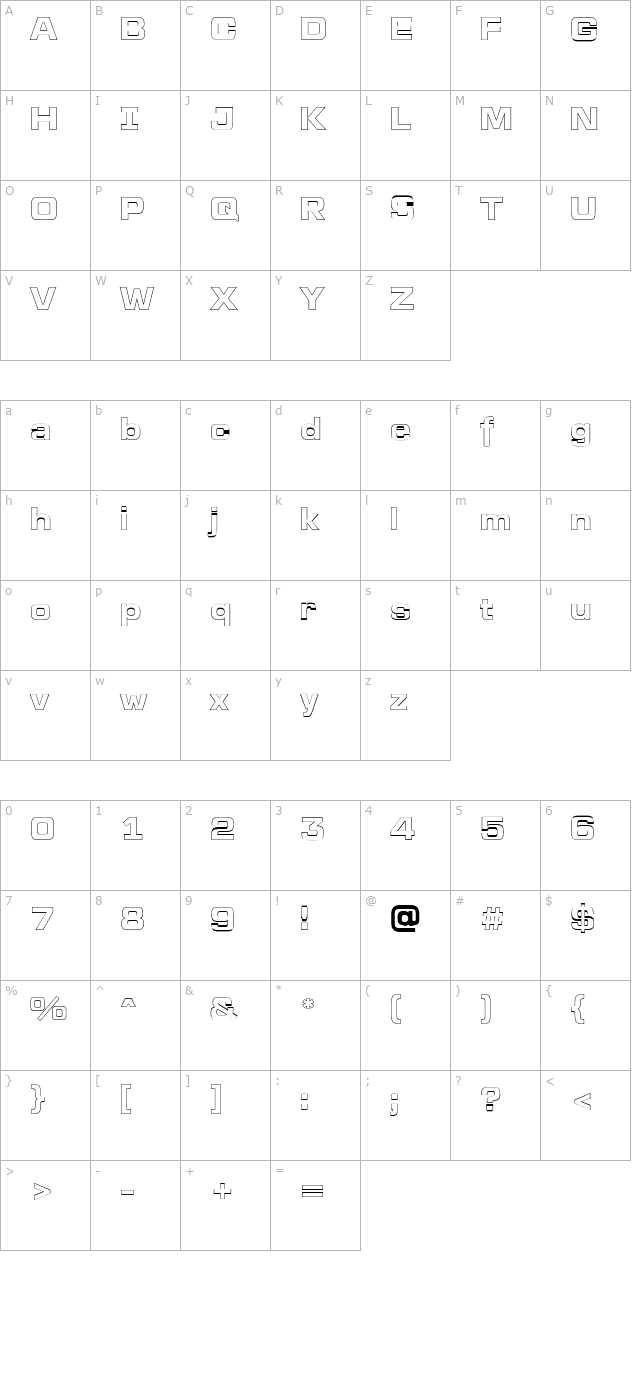 a-lineasansotl-bold character map