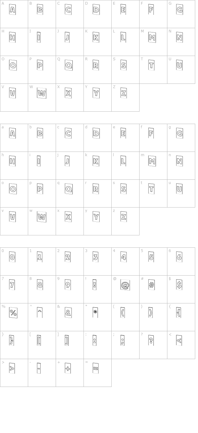 a-plakatcmotldn character map