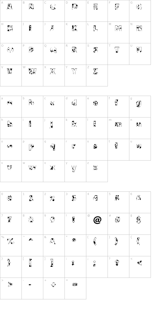 a-plakatinkbl-extrabold character map