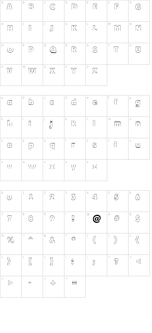 a-plakatotl character map