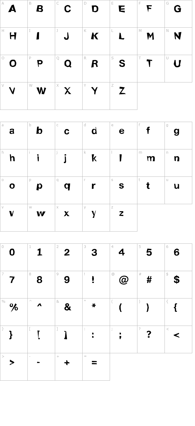 a-reportsansdst character map