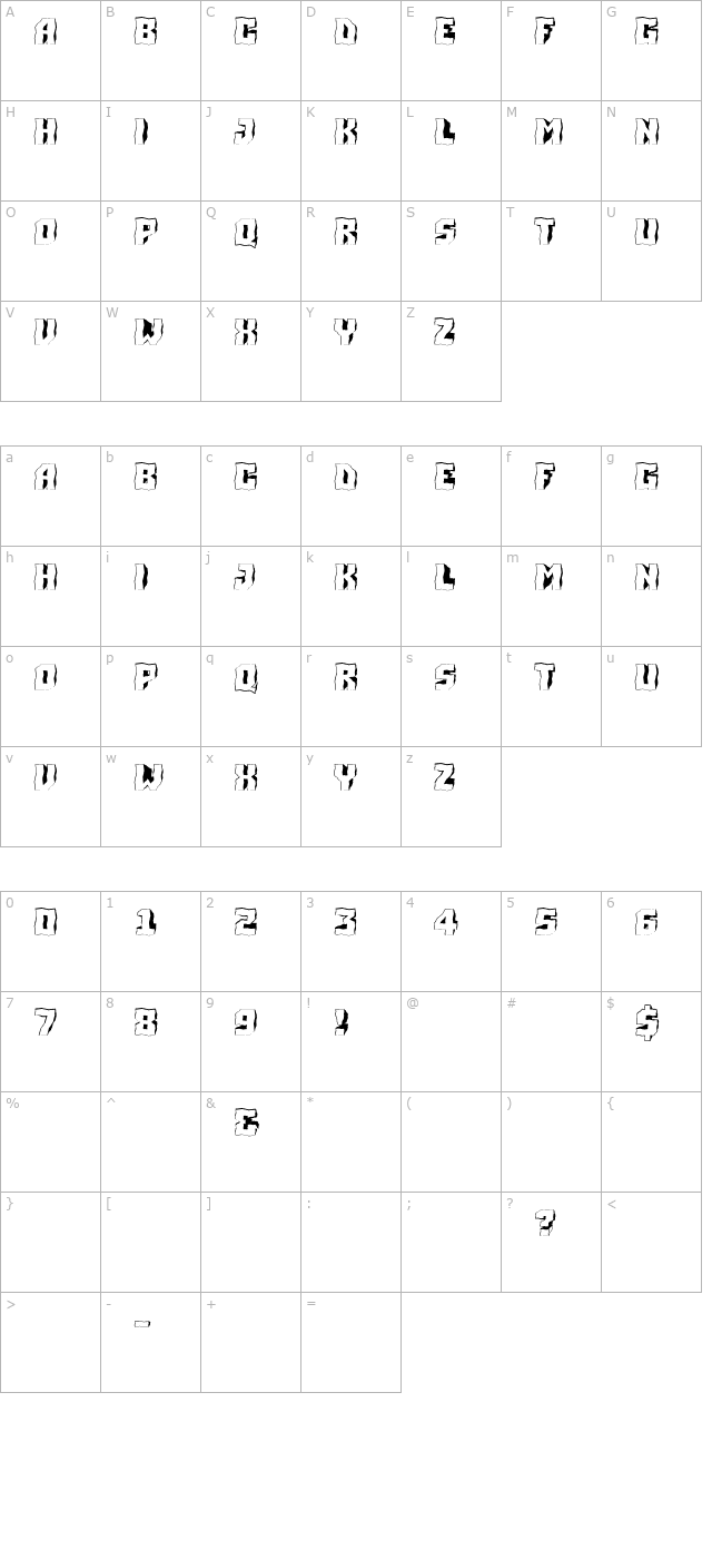 a-simpler3dbroken character map