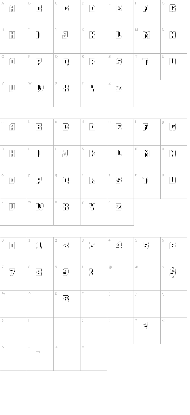 a-simpler3dcuted character map