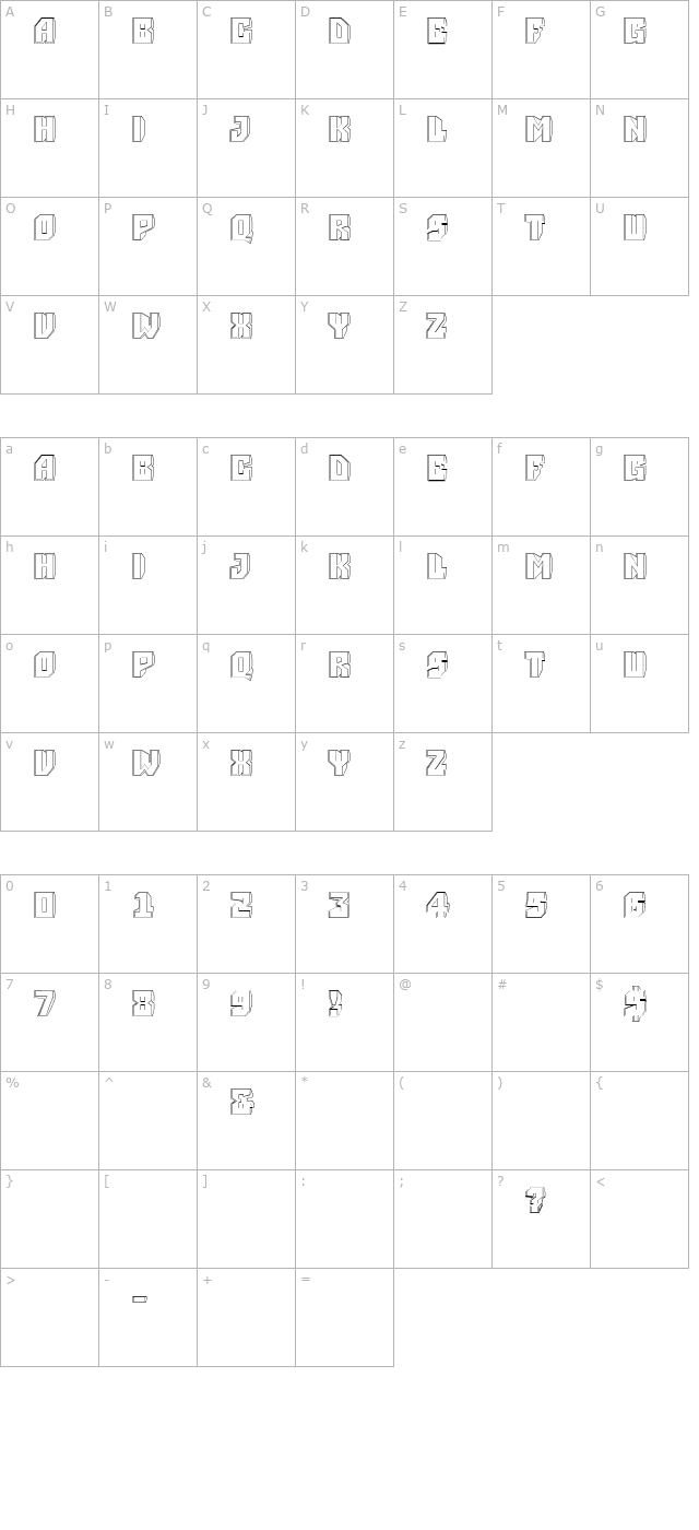 a-simpler3dhollow character map