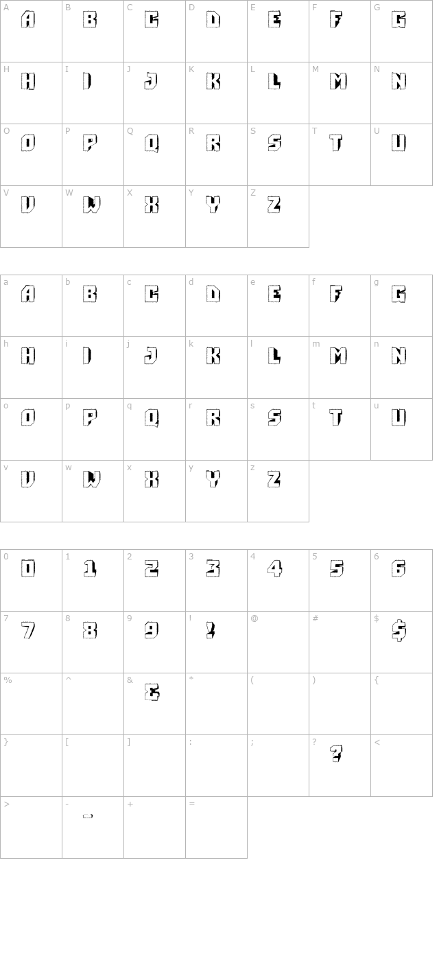 a_Simpler3DRough character map