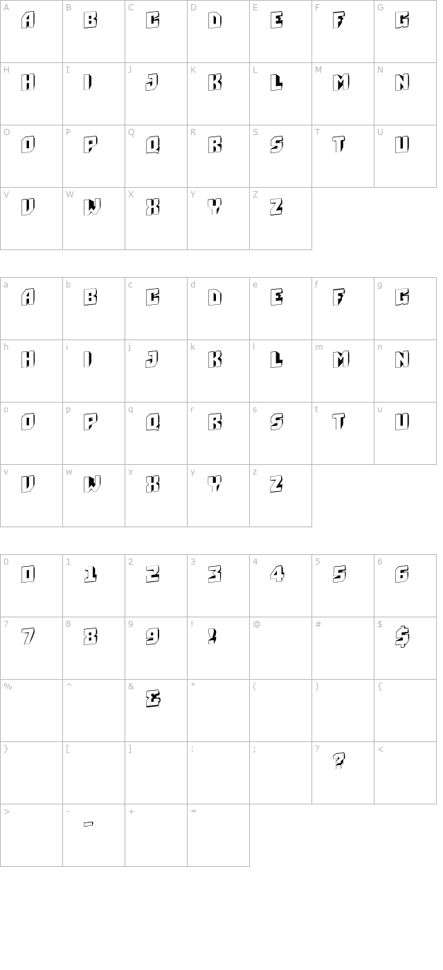 a_Simpler3DSiftUp character map